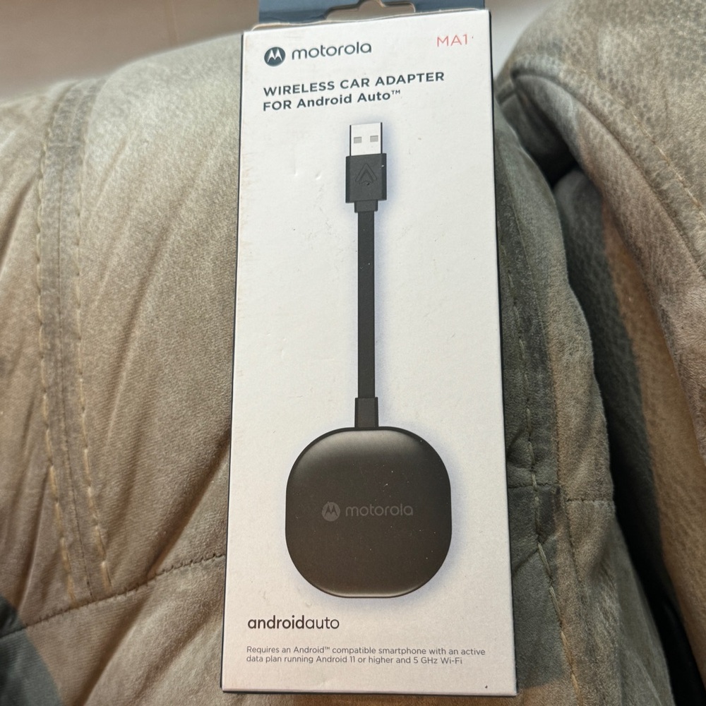 Motorola MA1 Wireless Android Auto Car Adapter - Instant Connection Smartphone